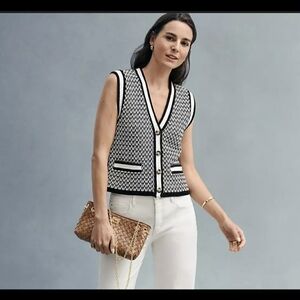 Ann Taylor Monochrome Knit Top